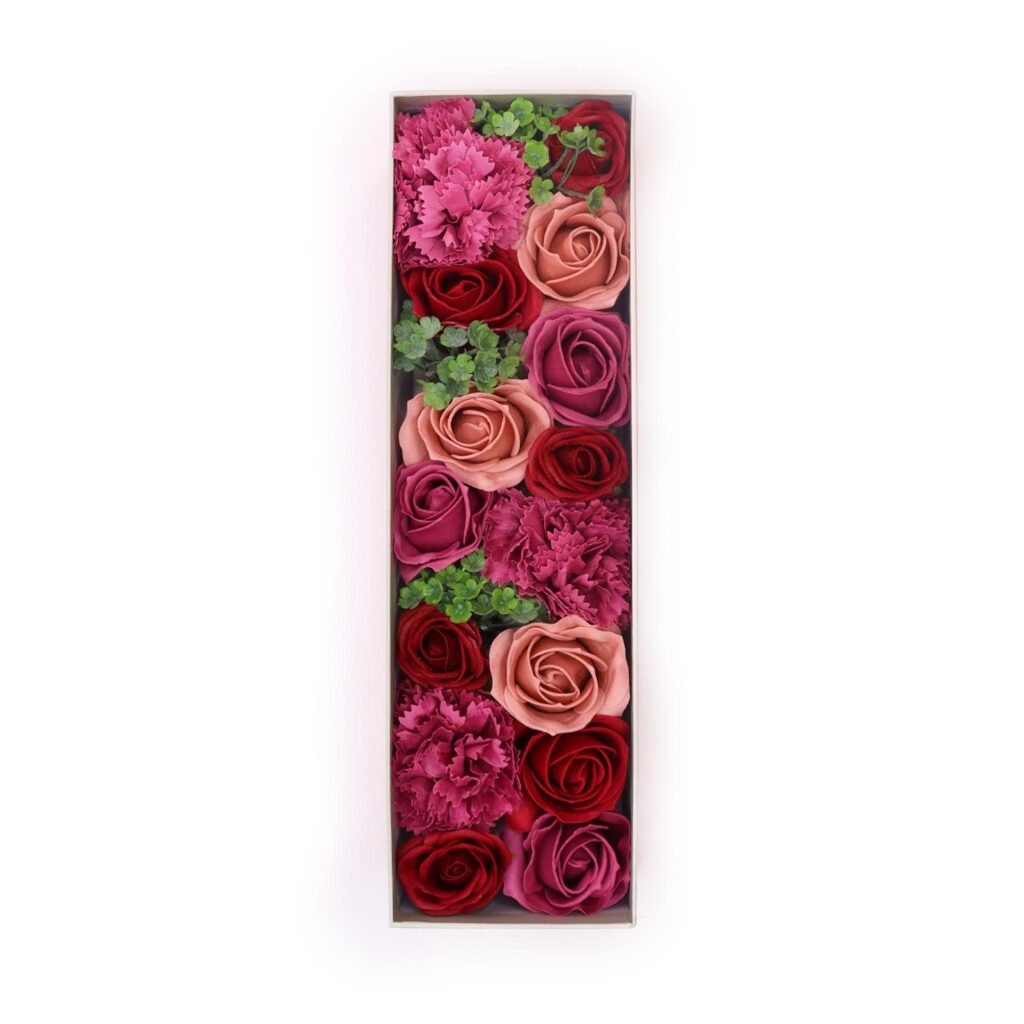 Cofre de Flores de Jabón "Rosas Vintage"