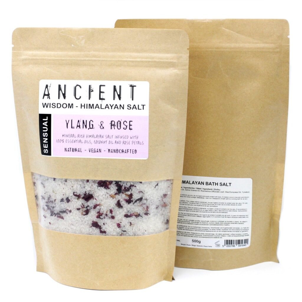 Sales del Himalaya Aromáticas "Sensual" - Ylang Ylang & Rosa (500 g)